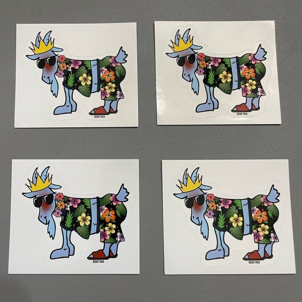GOAT USA Stickers 4 Pack